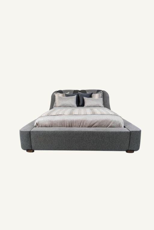 CAMA MATRIMONIAL BEPTON NOGAL TAPIZ GRIS 03PZ
