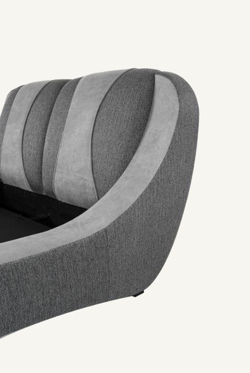 CAMA MATRIMONIAL BEPTON NOGAL TAPIZ GRIS 03PZ - Imagen 2