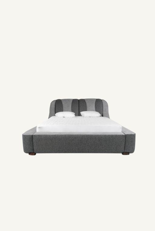 CAMA MATRIMONIAL BEPTON NOGAL TAPIZ GRIS 03PZ - Imagen 3