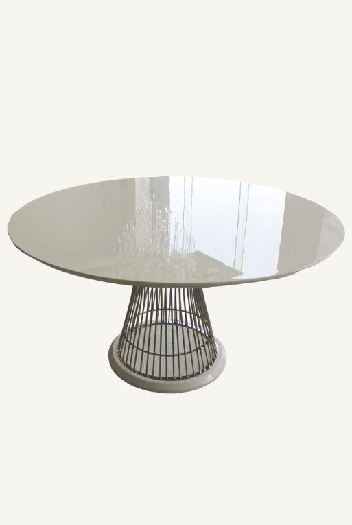 MESA 6267-DT REDONDA BLANCA 01 PZ