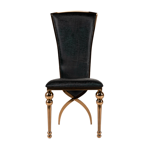 SILLA C-232 COBRE TAPIZ NEGRO 112 X 49 X 49 01PZ