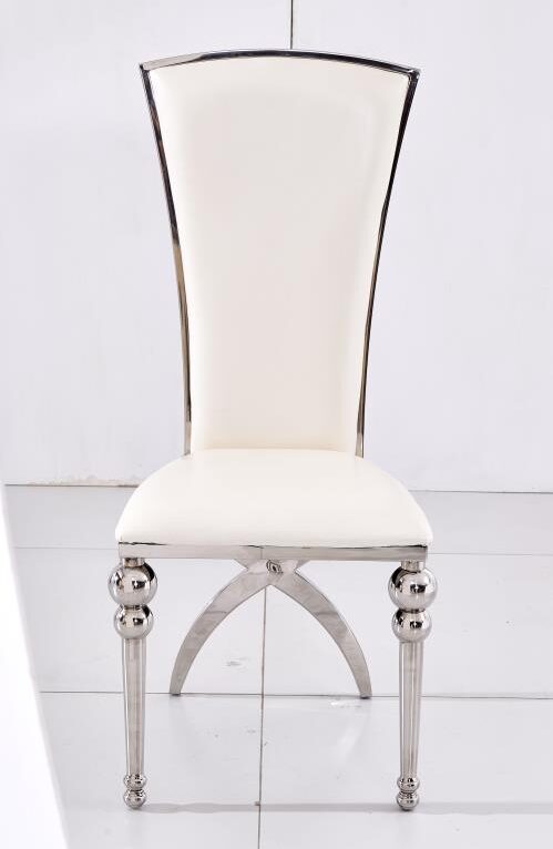 SILLA C-232 PLATA TAPIZ PERLA 01PZ