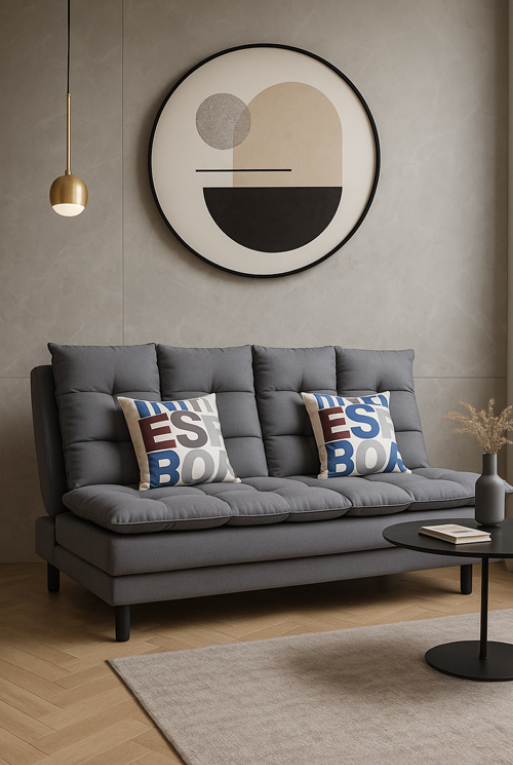 SOFA CAMA INDRA NOBUCK GRIS