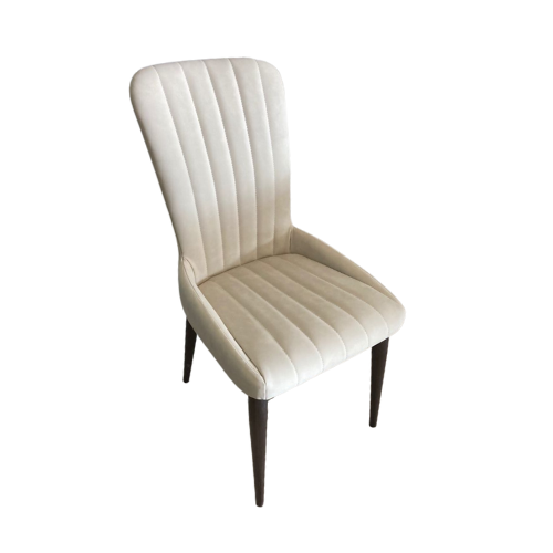 SILLA Y-1902 TAPIZ BLANCO PATA CAFE 01PZ