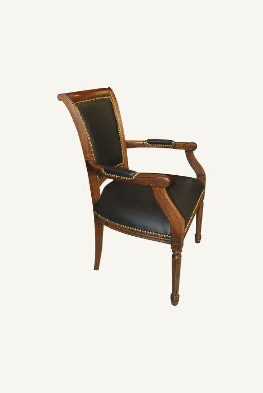 SILLON VISITA MURANO PIEL NEGRO - Imagen 2
