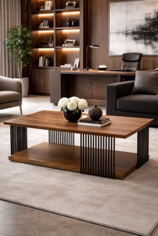 MESA CENTRAL BARRAS 120 X 120 01 PZ