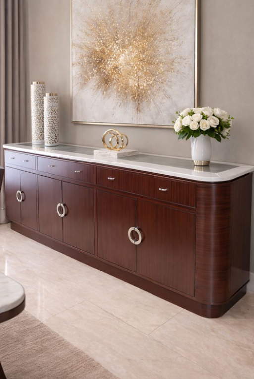 BUFET EGO CUBIERTA DE MARMOL CRISTAL 3 MTS