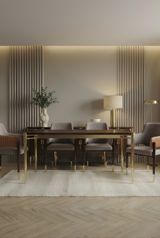 MESA CLEO EUCALYPTUS GLOSSY GOLD LEGS