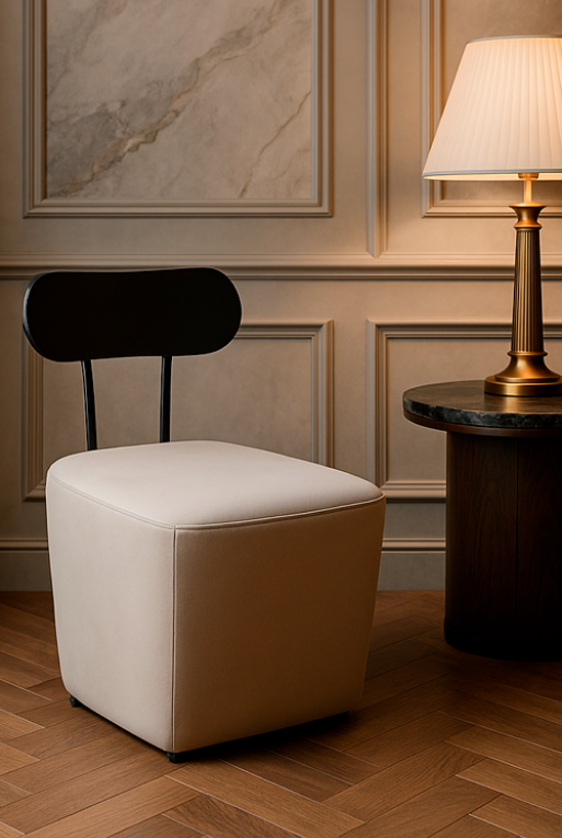 SILLA C-628-1 TITANIO BLANCO CEPILLADO