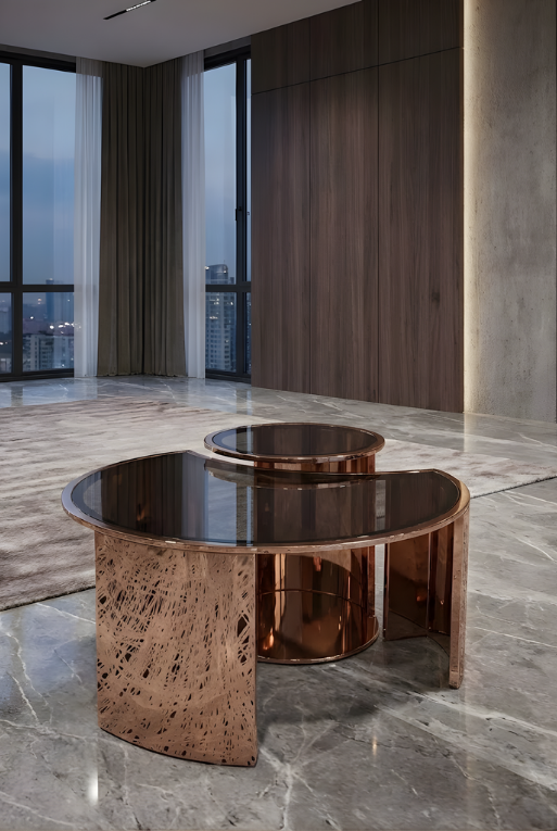 MESA DE CENTRO CT-218 ORO ROSA